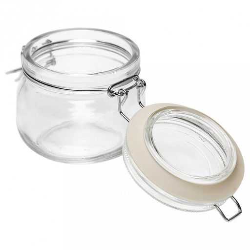 Банка стеклянная с бугельным замком Нева 0,15л, д7,5см h7,2см, д/горла 6см, крышка с силиконовым уплотнителем (д/основания 5см), набор 3 штуки (Китай) - Домашняя мода фото 3