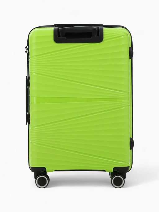 Чемодан на колёсах средний 75 л (M), на молнии, кодовый замок, 4 колеса, зелёный