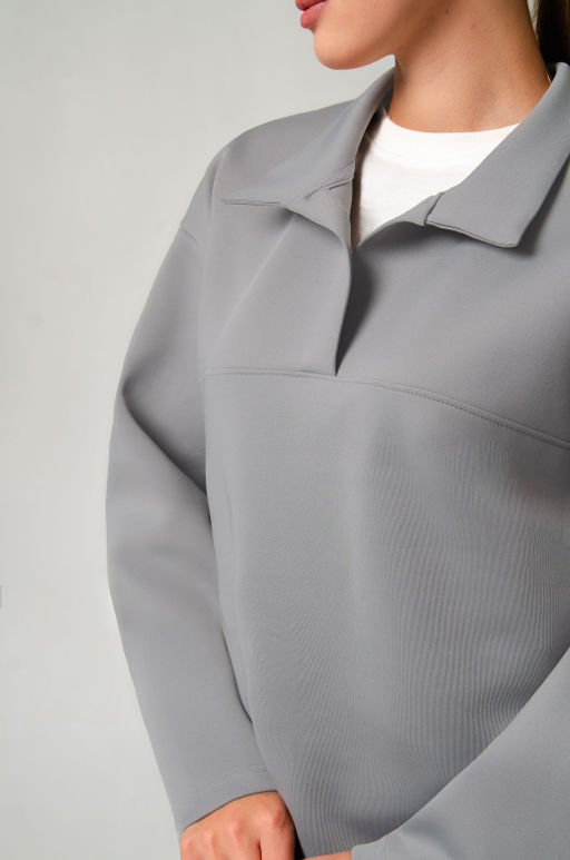 Арт. 2803 Костюм с брюками женский 48-54(4 шт) Цвет:серый