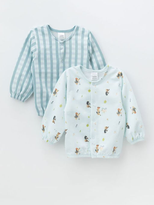 Кофта утепленная комплект 2шт., беж/бирюза - Lesi kids фото 17