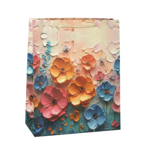 Цена за 12 шт. Пакет подарочный 26x32x12см Цветы / 5405L /уп 12/384/210 г - Галеонтрейд фото 5