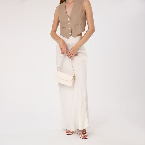 Сумка женская мессенджер на магните, 22×6×12 см, белая