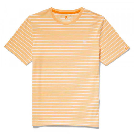 Мужская футболка Timberland SS Timberchill Stripe Tee оранжевая  фото 6
