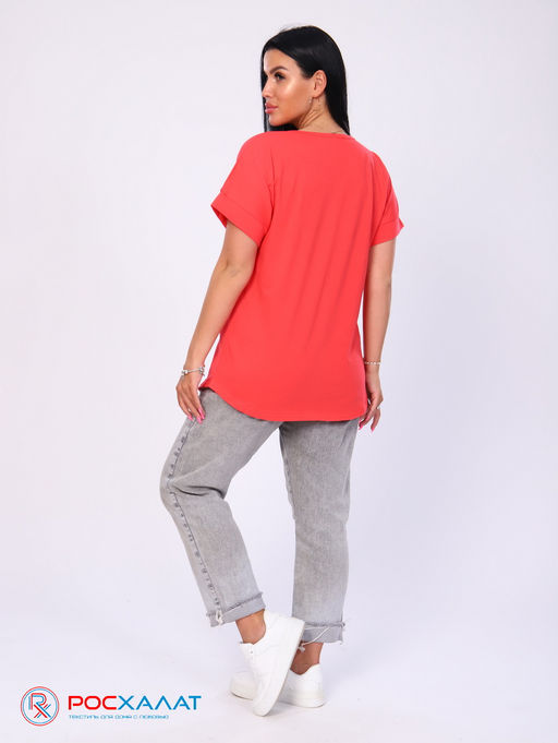 Женская футболка с принтом коралловый КФ-01 (6)