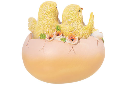 Фигурка декоративная 9,5*7,5*9,5 см "Цыплята и яйцо"