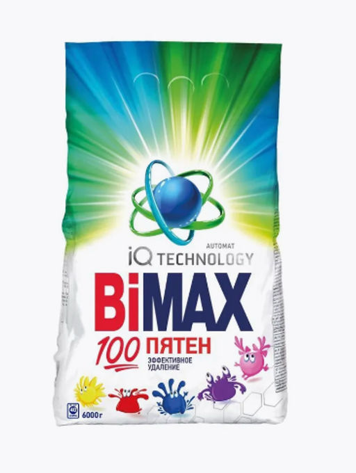 БИМАКС-АВТОМАТ стир.порошок 6000гр 100 пятен