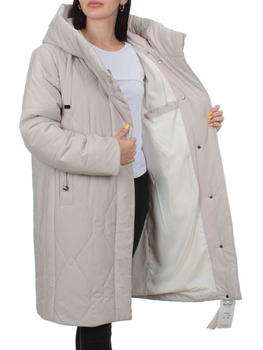 1119 LT. BEIGE Пальто зимнее облегченное женское (холлофайбер 150 гр.) - Fashion фото 7