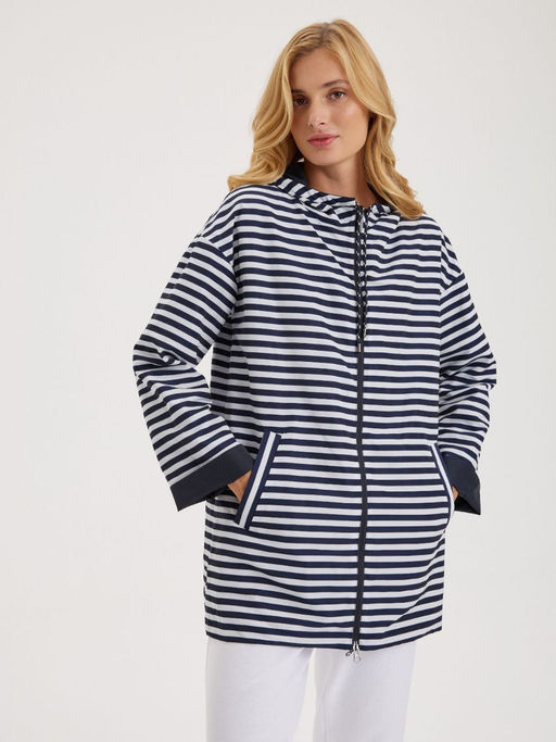 Куртка женская двухсторонняя LS-303321-DN, 
Темно синий/принт полоска - Steinberg фото 6