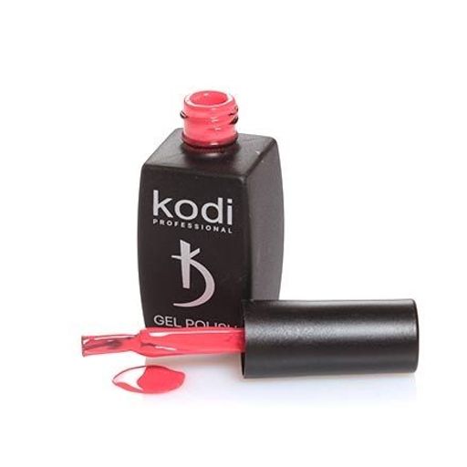 Kodi Гель-лак Светлый красно-коралловый, без перламутра и блесток, плотный, 8 мл  фото 2