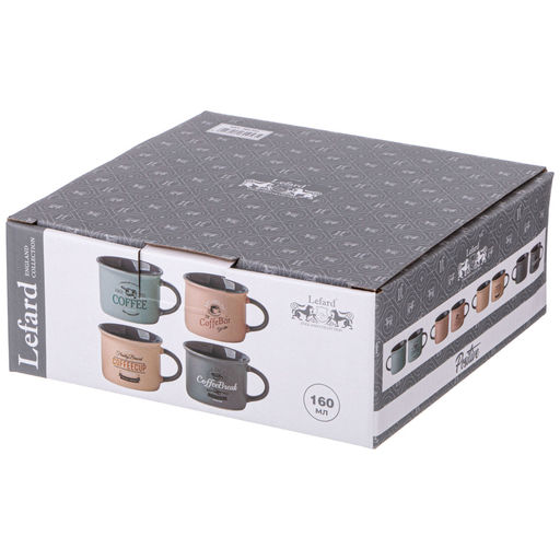 НАБОР КРУЖЕК ИЗ 4 ШТ COFFEE 160 МЛ - Lefard фото 2