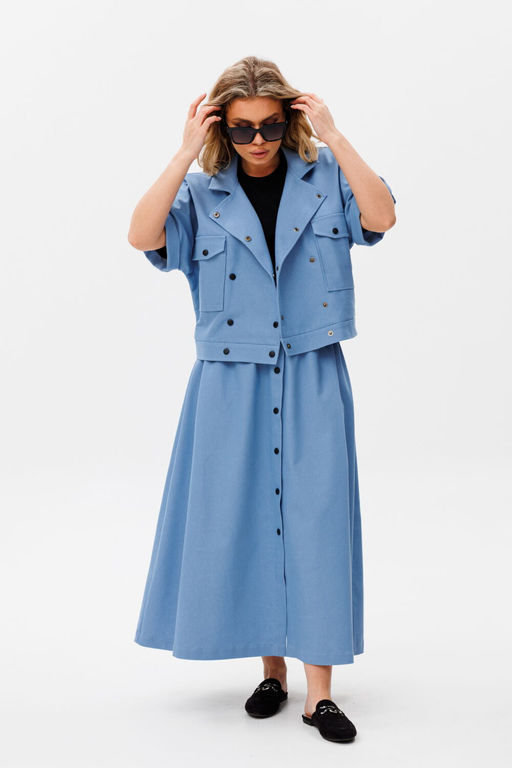 Жакет AmberA 1084 голубой фото 7