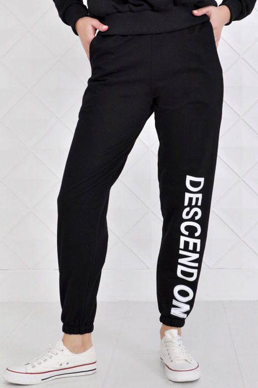 Арт. 7385 Брюки женские 44-52 (5 шт) Цвет:черный - Калинка фото 4