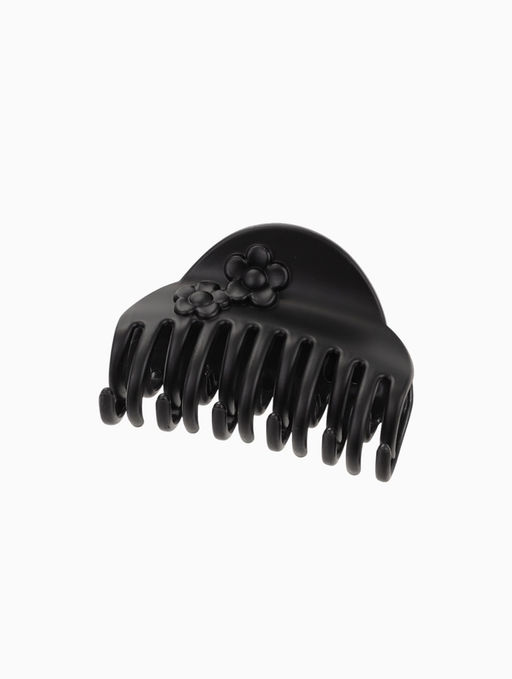 Цена за 12 шт. Крабик для волос «Ночка», два цветка, 6.8 см, матовый и глянец, МИКС