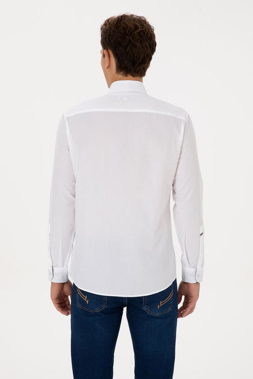 Erkek Beyaz Uzun Kollu G_mlek - U.s. polo assn фото 5