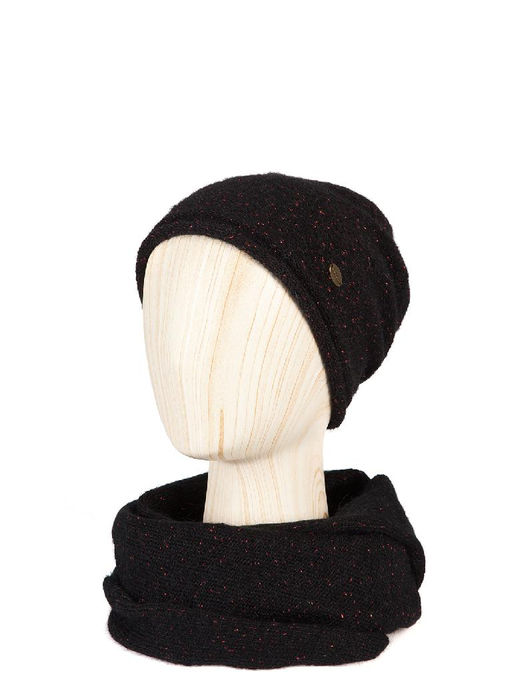 Шапка жен. шерсть+мох+мет LB-N88010 black/red - Labbra фото 4