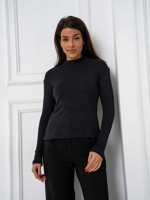 РАСПРОДАЖА Водолазка женская_915/темно-серый - Ihomelux фото 2