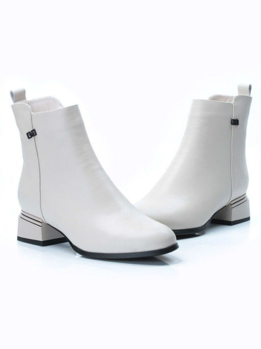 PCM358-2 BEIGE Ботинки демисезонные женские (натуральная кожа, байка) - Фабричный китай фото 11