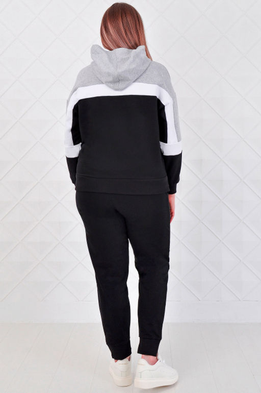 Арт.2334 Костюм женский  50-58 (5шт.) Цвет:черный, белый, серый