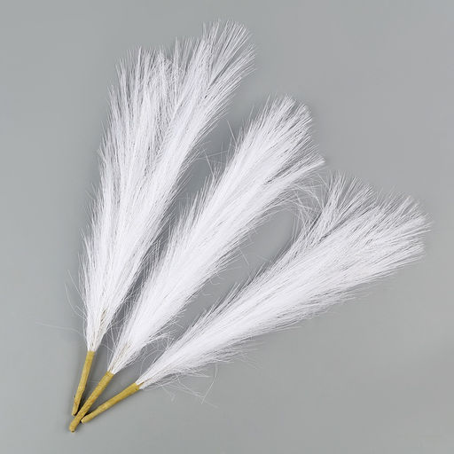 Сухоцветы искусственные «Пампасная трава», 43 см, 3 шт., белый