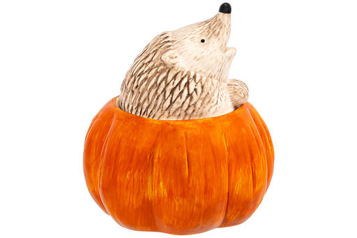 Банка д/печенья 1,1 л 15,5*15,5*17,5 см "Ёжики", с крышкой, керамика