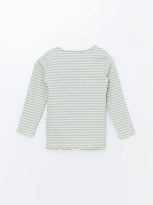 Bisiklet Yaka ?izgili K?z Bebek Pijama ?st - Waikiki фото 2