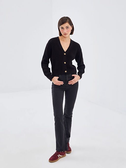 V Yaka Kad?n Triko H?rka