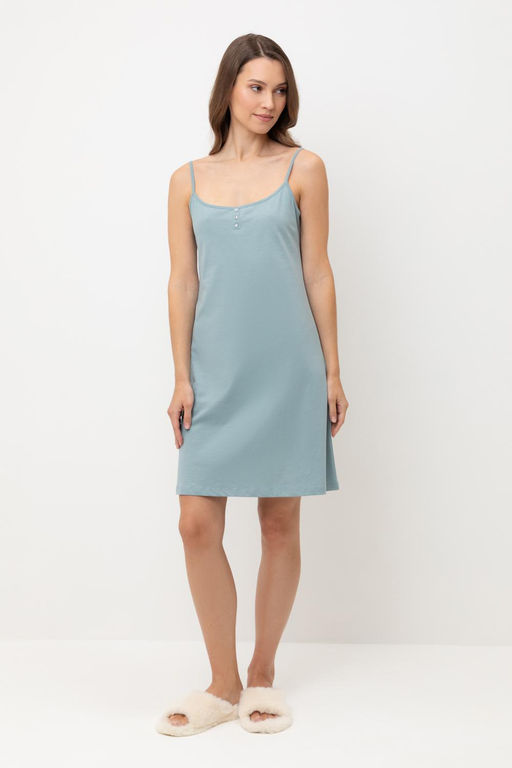 Е 10014/24/пыльно-голубой сорочка жен