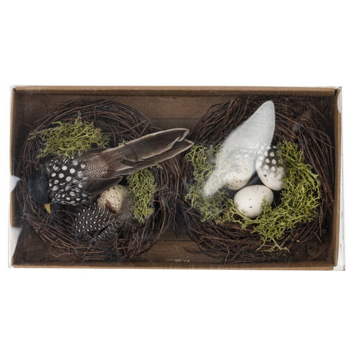 Набор из 2-х изделий декоративных "Пасхальная композиция" (3*4), L19,5 W12 H5 см