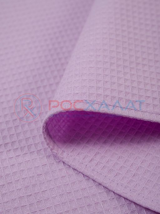 Однотонное вафельное полотенце сиреневое  ПВ-01 (18) 40х70