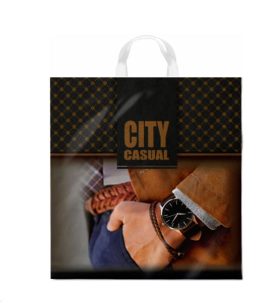 Цена за 25 шт. Пакет 40х42/45 мкм Эстет сумка петля ПВД (уп 25/500)