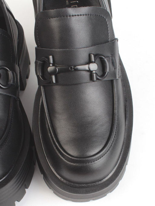 03-C1805-1 BLACK Лоферы женские (натуральная кожа) - Фабричный китай фото 10