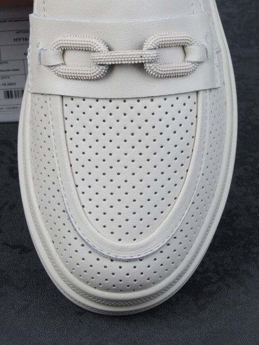 03-HY16-1D BEIGE Лоферы женские (натуральная кожа)