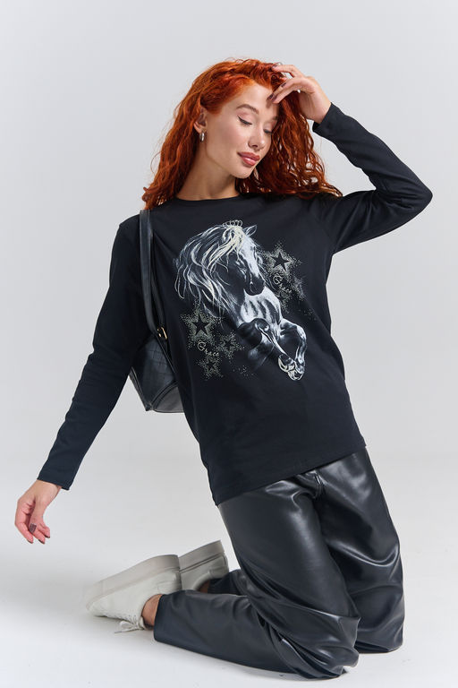 8575 футболка с дл.рукавом унисекс