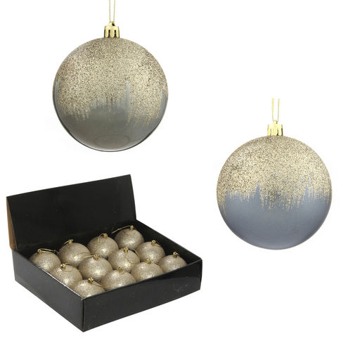 Набор из 12шт Украшение новогоднее Шар "Алмазная роскошь", D 8 см, L35 W27 H8,5 см