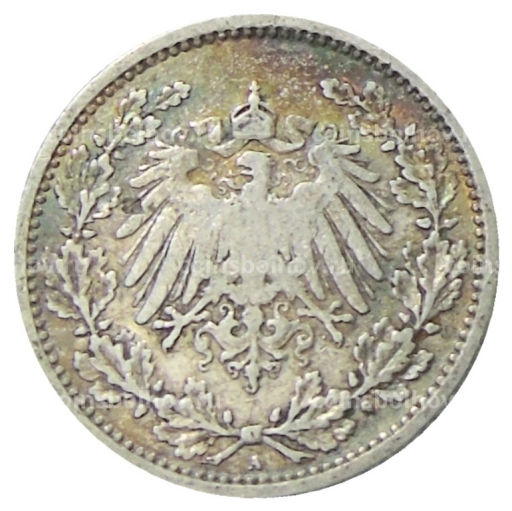 Монета 1/2 марки 1905 года A Германия