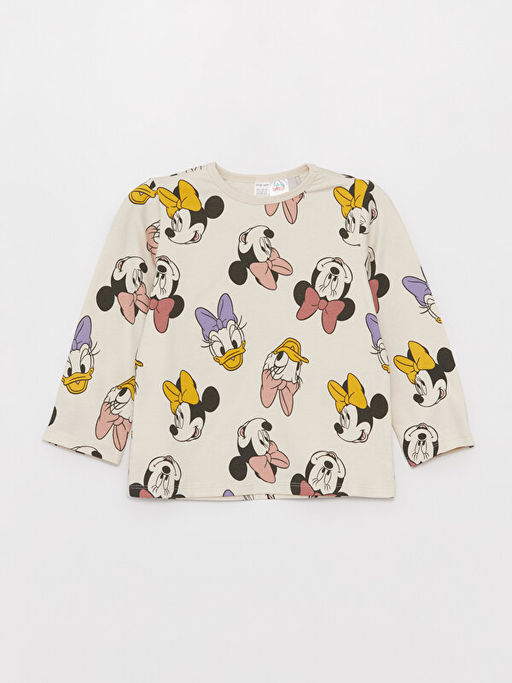 Bisiklet Yaka Minnie Mouse Bask?l? K?z Bebek Pijama Tak?m? - Waikiki фото 2