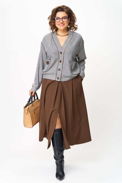 Костюм Aira Style 24131 Коричневый