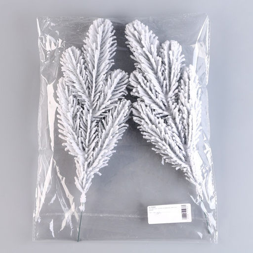 Литая веточка, голубая, заснеженная, 31 × 14 см, набор 2 шт.