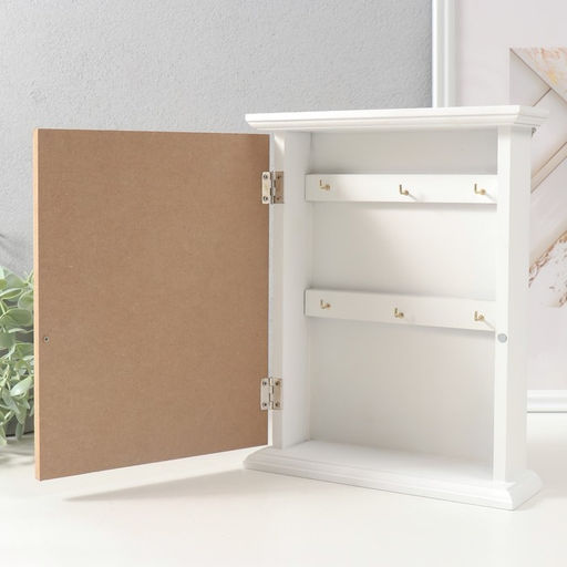 Ключница настенная Сакура и самурай, дерево, 6 крючков, 26.5?20.8?6.3 см