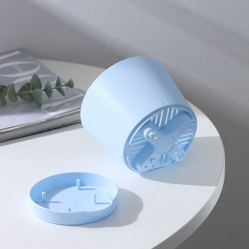 Цена за 3 шт. Горшок для цветов с прикорневым поливом «Альянс», 0.4 л, d=10 см, h=8.5 см, пластиковый, голубой