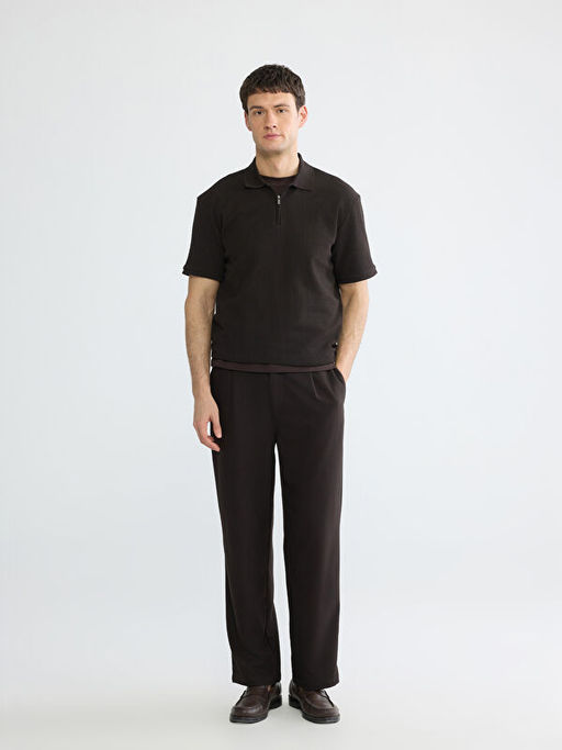 Polo Yaka Fitilli Erkek Triko Ti??rt