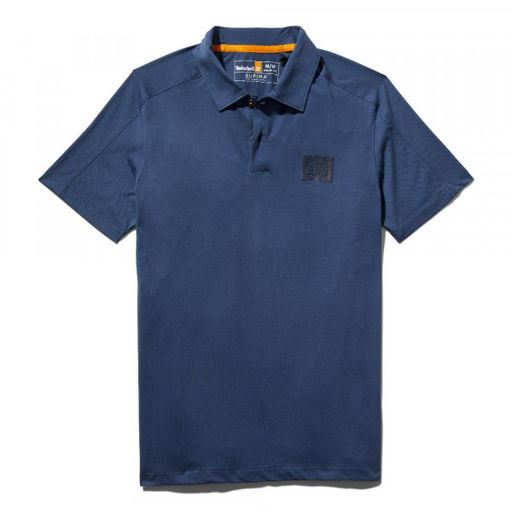 Мужские поло с коротким рукавом Timberland Polo Eco-Ready Supima Jersey Anti-Odor Regular синяя  фото 2