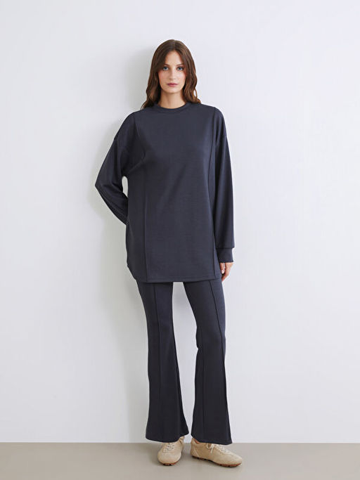 Dik Yaka Kad?n Sweatshirt Tunik