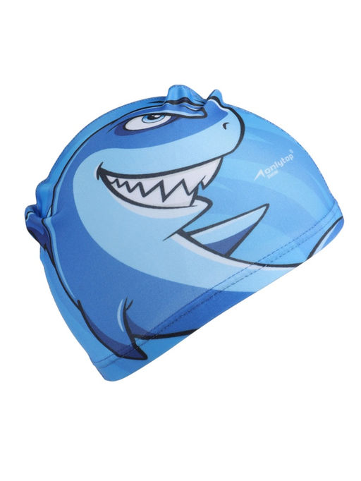 Шапочка для плавания детская ONLYTOP Swim «Акула», тканевая, обхват 46-52 см, МИКС