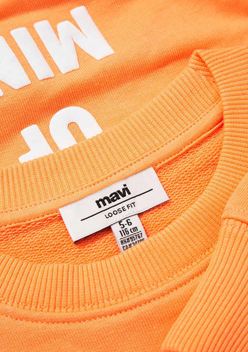 Sunshine Bask?l? Turuncu Sweatshirt - Mavi фото 5