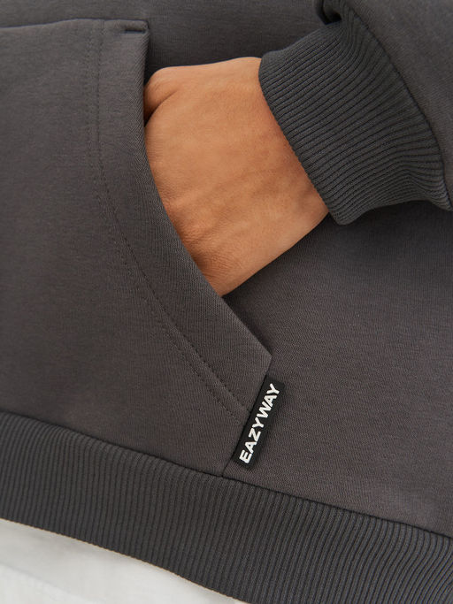 =Утепленное худи с начесом свободного силуэта - NEVERLATE фото 3