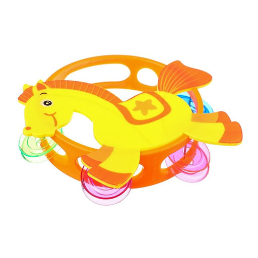 Погремушка - бубен Жирафик / Лошадка, виды МИКС, Крошка Я  фото 2