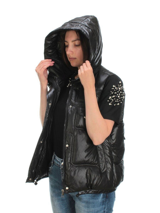 GB18401-2010-C BLACK Жилет женский демисезонный (120 гр. холлофайбера) - Фабричный китай фото 10