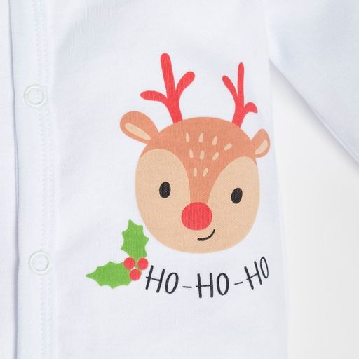 Комбинезон Крошка Я Новогодние зверята, рост 74-80 см, цвет белый  фото 3