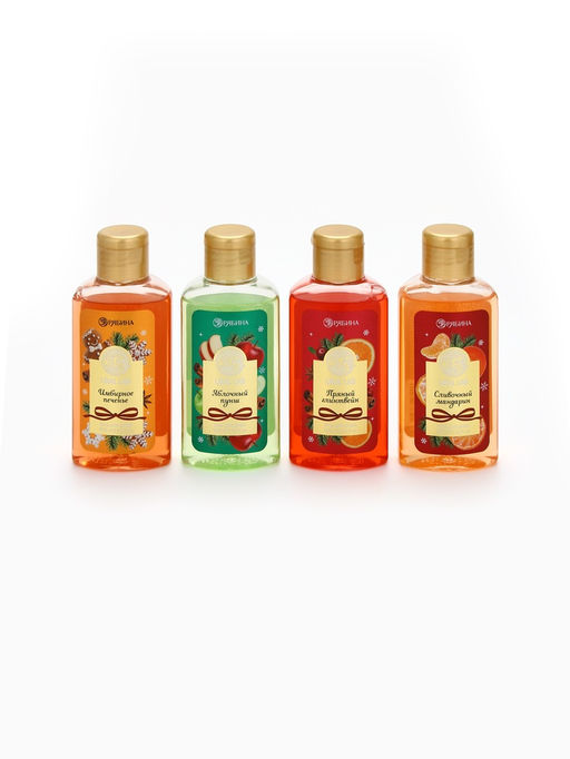 Цена за 2 шт. Гель для душа новогодний, аромат: сливочный мандарин, 100 мл, Ural Lab фото 8